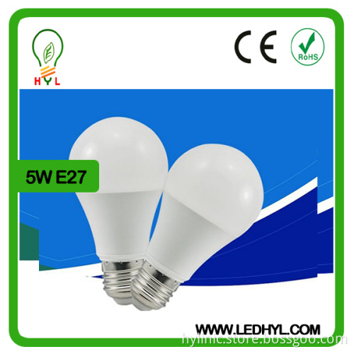 Plastic-clad Aluminum E27/E14 led bulb AC100-240v SMD 5730 5W led bulb China manufacturer